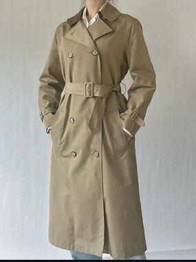 Vintage 80s 90s Misty Harbor Any-Weather Coat - Classic Beige